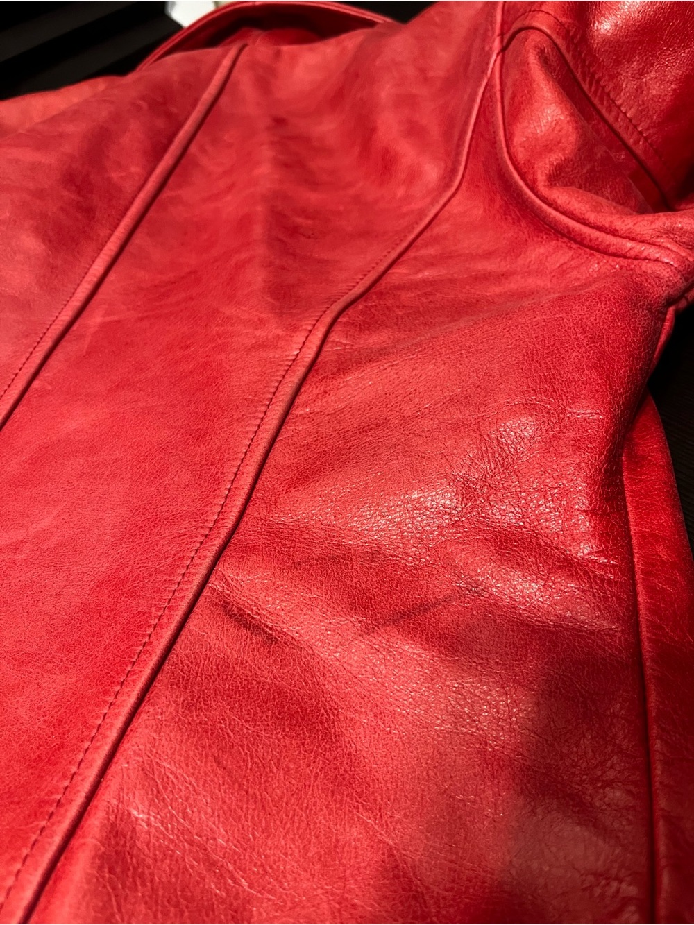 Red Sally & John New York leather jacket Size Large. See pics for Condition - Picture 8 of 9